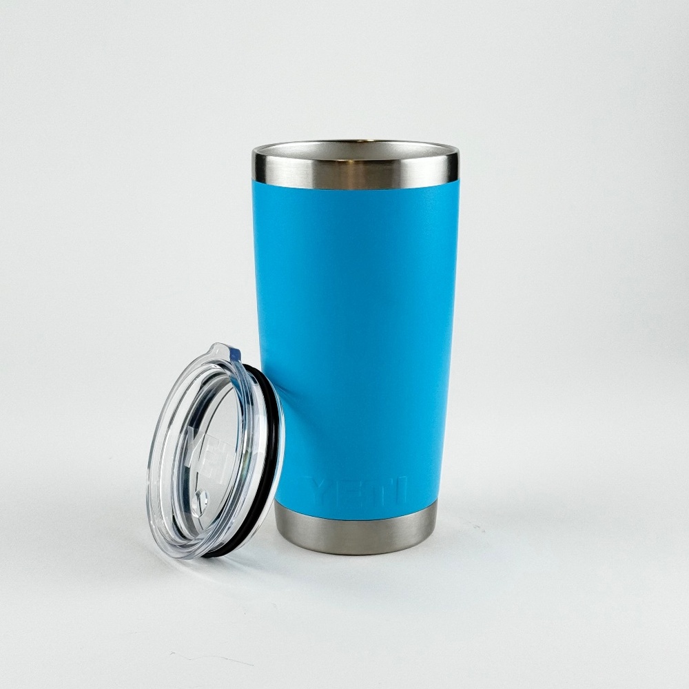 Yeti Rambler Tumbler 20 OZ Reef Blue W/Straw Lid